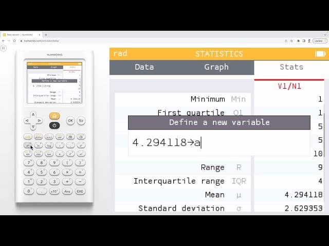 How do I store statistical values?