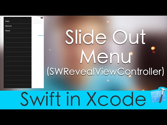 Making a Slide Out Menu (Swift in Xcode : SWRevealViewController)