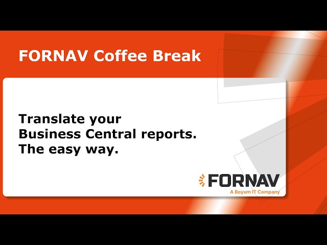Translate your Business Central reports. The easy way.