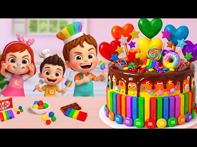 Best Miniature Rainbow Cake Tutorial 🌈 Beautiful Colorful Mini Chocolate Heart Cake 🍰 Yummy Teeny