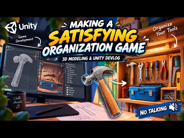 BUILDING MY OWN SATISFYING GAME 🎮 | 3D MODELING + UNITY DEVLOG | NO TALKING