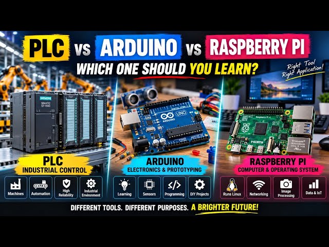PLC vs Arduino vs Raspberry Pi: Which One Should You Learn? PLC vs ArduinoPLC vs Raspberry pi