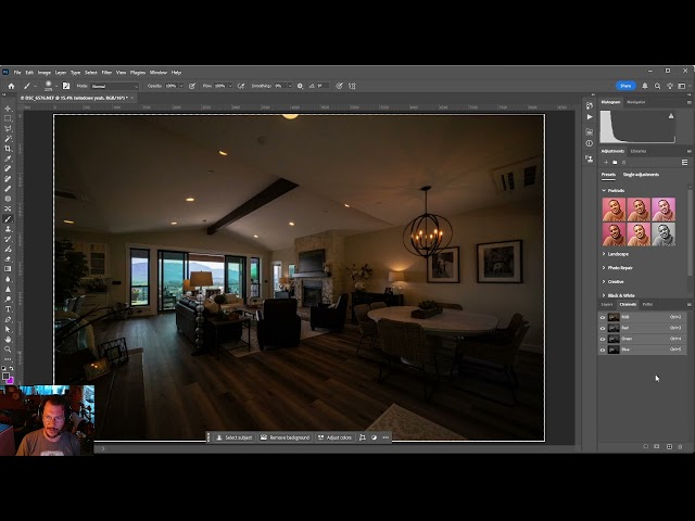 No Flash Window Pull Using Channels in Photoshop - Real Estate Editing