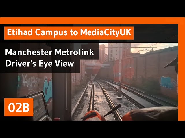 MANCHESTER METROLINK 02B – Etihad Campus to MediaCityUK – WESTBOUND (2026)