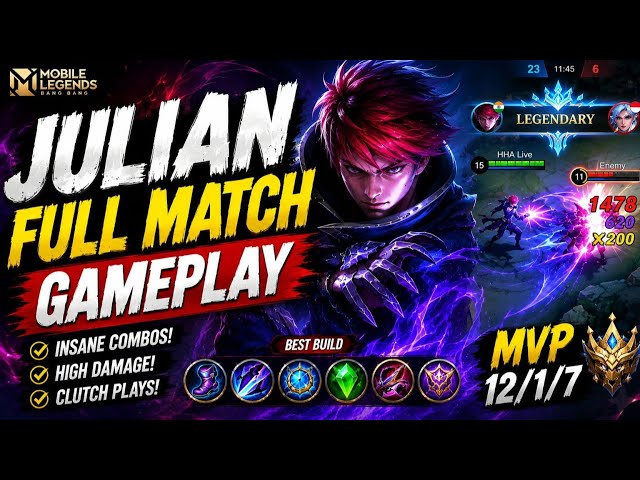 Julian Jungle Build 2026! FAST Farm + CRAZY Burst Damage 🔥 | Mobile Legends #mlbb