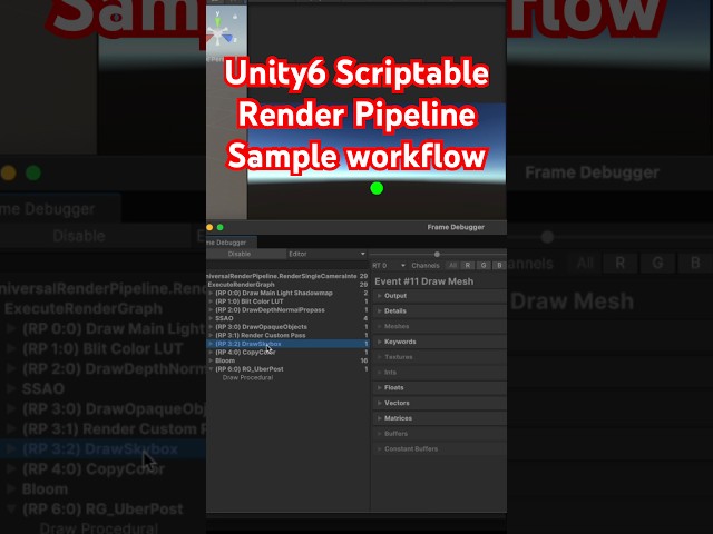 Unity6 Scriptable Render Pipeline Sample workflow #Unity #tutorial #development