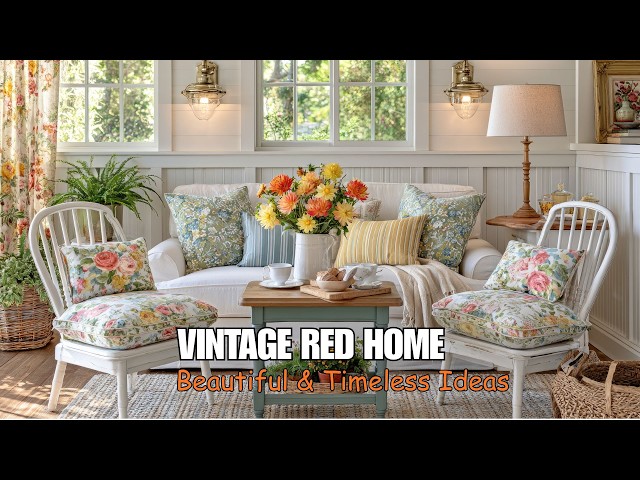 Red Shabby Chic Home Decor Ideas 2026 | Cozy Vintage Cottage Inspiration