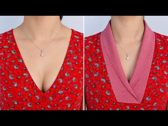 How to Alter a Wide Neckline | Simple Sewing Trick