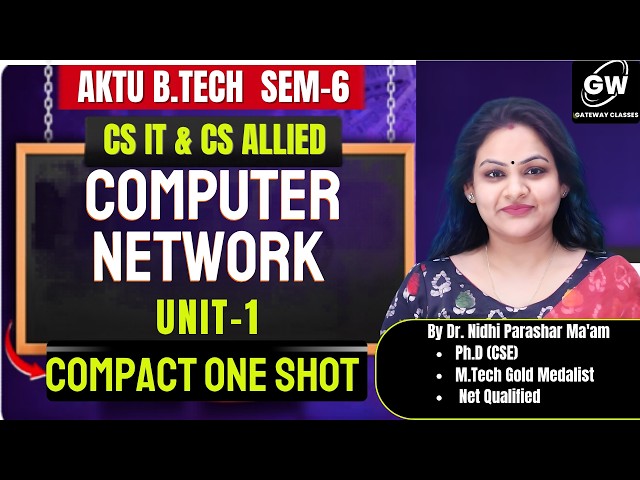 Computer Networks  U-1 COMPACT ONE SHOT I  By Dr. Nidhi Parashar Ma'am I Gateway Classes I AKTU