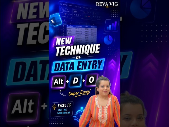 New method of data entry #revavig #excel #exceltips #education #tricksandtips #computer #tricks