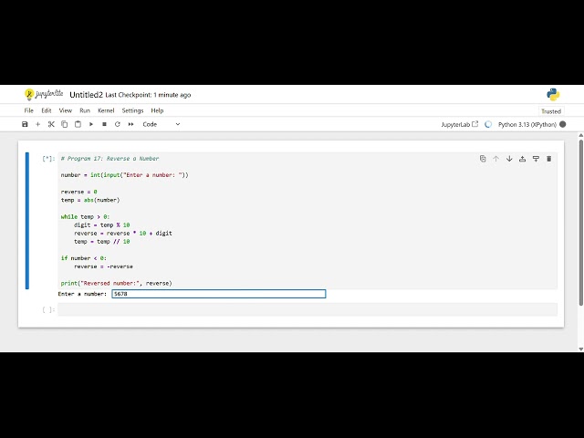 🐍 Python for Beginners #17 | Reverse a Number in Python | While Loop Program