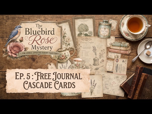 ✨Day 5: Discovery in London | + FREE Junk Journal Cascade Cards | The Bluebird Rose Mystery
