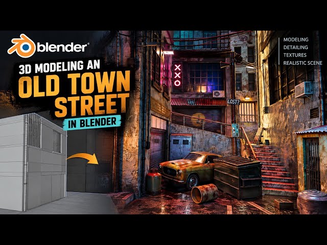 How to Create an Old Town Street in Blender 3D ( Part 1)