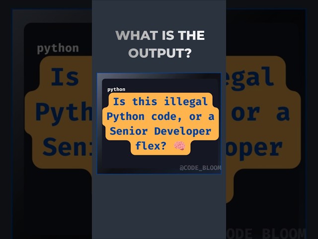 Is This Python Code Actually Illegal?! #pythoninterviewquestions #python #pythonforbeginners