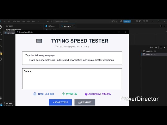 Python Typing Speed Tester ⌨️ | Build a Typing Speed Test in Python | WPM & Accuracy