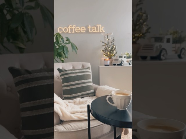 Redecorating the Coffee Talk spot for Christmas 🌲 #christmas #decorating