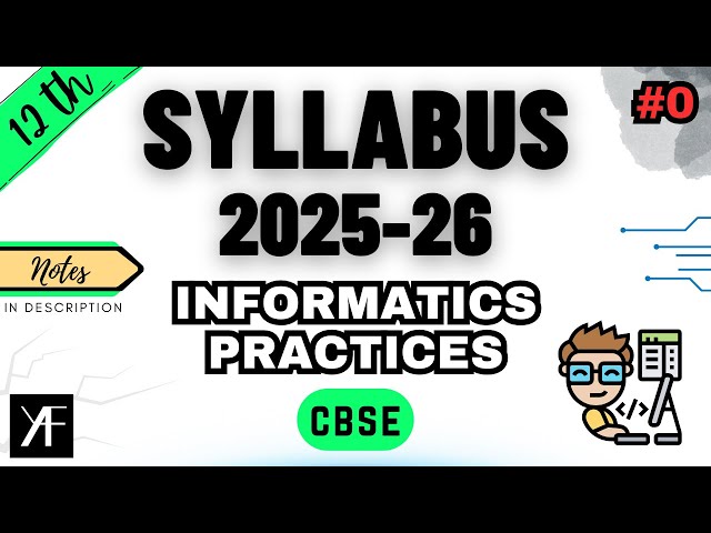 Class 12 IP Syllabus | INFORMATICS PRACTICES (Code 065) | CBSE BOARDS 2025-26
