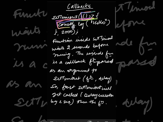 Using callbacks with setTimeout() in javascript #tutorial #learning #frontend #programmingtips