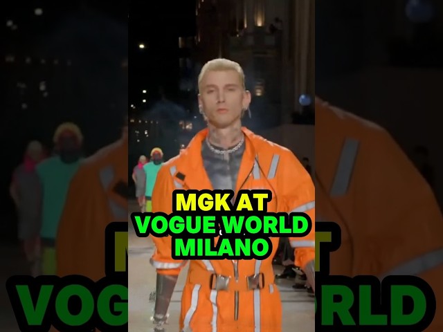 Two supermodels. mgk & model Alex Consani at Vogue World Milano.✨ mgk was doing side quests in Milan