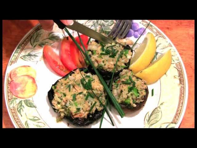 Stuffed Portobello Mushrooms with Creole Crab and Shrimp Appetizer Recipe
