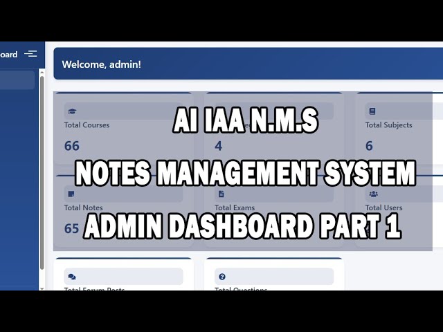 AI IAA Notes Management System using PHP, MySQL & AI Agent | Smart Learning & Record Keeping 2025
