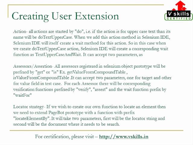 Selenium Tutorials | Introduction to User-Extensions