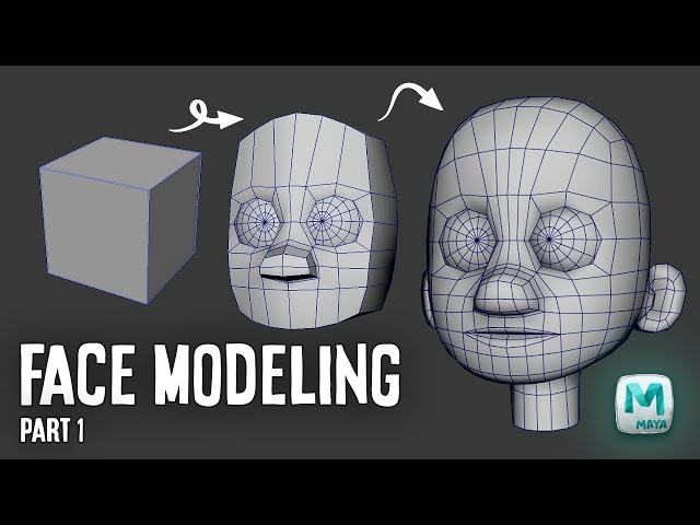 low poly game character face modeling #01