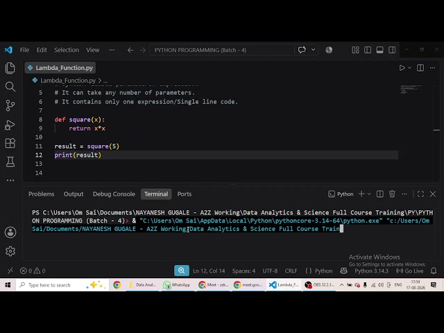 Lambda Function in Python