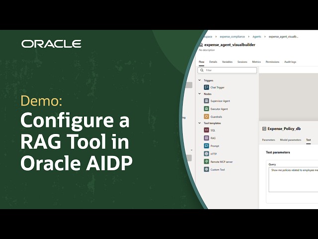 How to Configure and Test a RAG Tool in Oracle AI Data Platform
