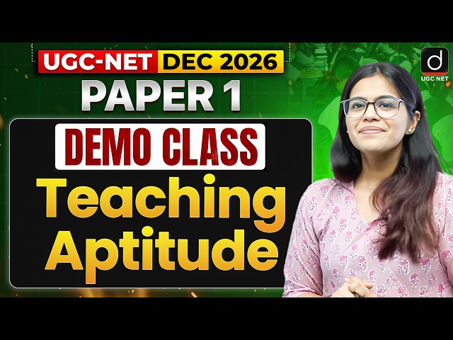 UGC-NET Dec 2026 | Paper 1 Demo Class | Teaching Aptitude | Drishti UGC-NET JRF