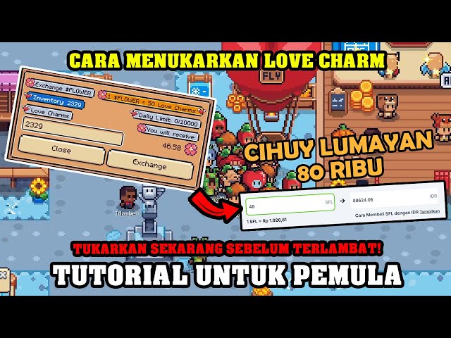 CARA MENUKARKAN LOVE CHARM DI GAME PENGHASIL UANG ANDROID/PC SUNFLOWER LAND #11