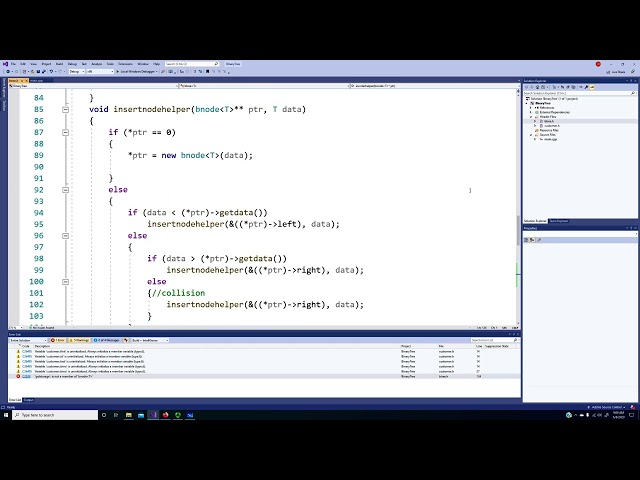 Binary Tree In-Order Traversal in C++ with Recursion and Debugger Tracing