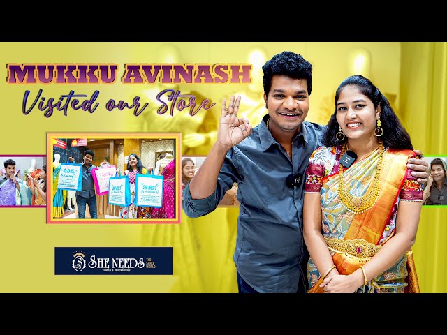 Mukku Avinash Visited Our Store  | She Needs Saree World