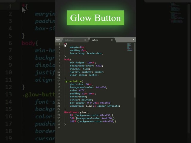 CSS Infinite Glowing Buttons #shorts