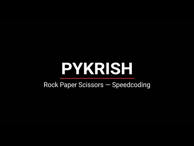 Rock Paper Scissors in Python | No Talk | Speedcoding
