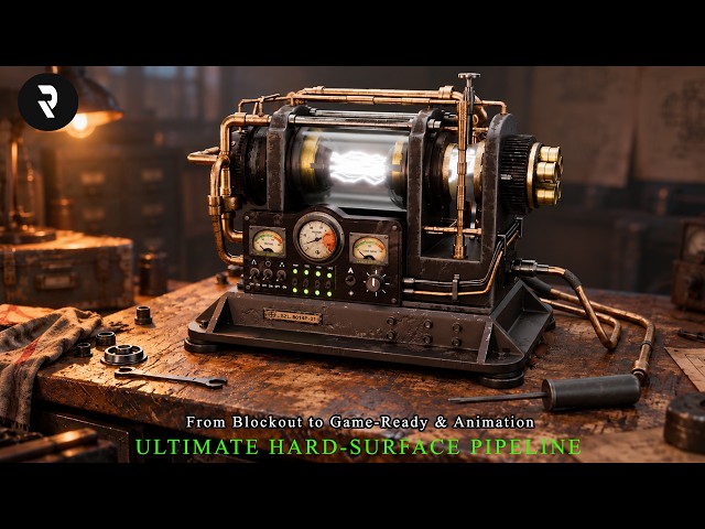 Aether-Powered Hydro Generator | AAA Game-Ready 3D Asset
