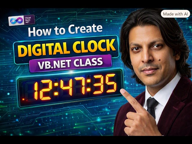 How to Create Digital Clock using Ms visual Basic Dot Net