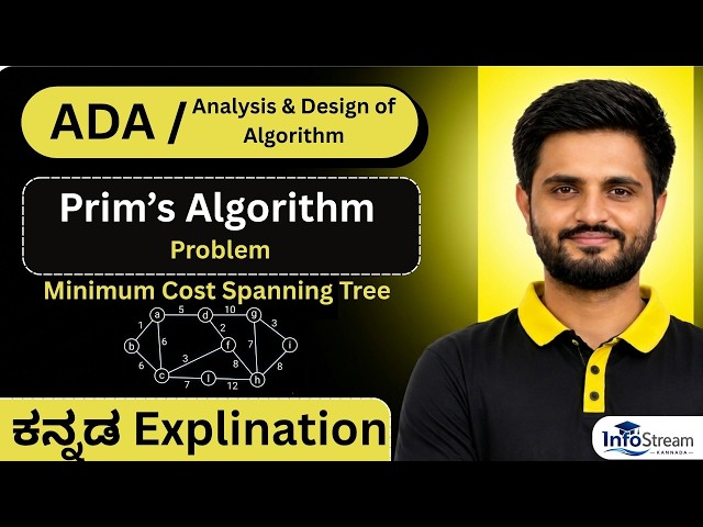 Prims algorithm problem | Analysis and Design of Algorithm | All universities
