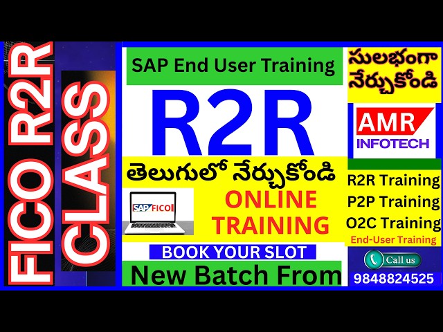 SAP R2R Course In Telugu  R2R Training In Telugu /SAP Record to Report / R2R NEW BATCH ALERT CLASS