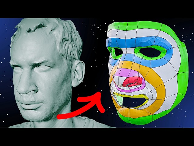 How to Retopologize a Face in Blender with PolyQuilt