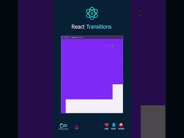 React Transitions #reactjs #transitions #webdeveloper