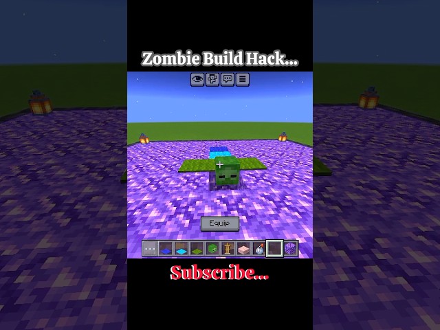 Zombie Build Hack...✨🧿✨ || #shortsfeed #minecraft #viral