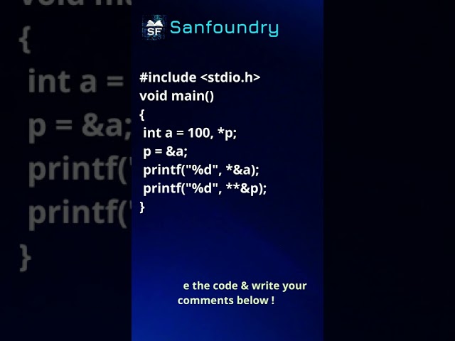 C Language Problem 18 | Sanfoundry | #Shorts