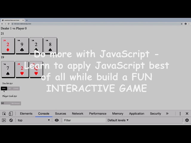 JavaScript DOM Game Blackjack JavaScript Game from Scratch - learn Game Development