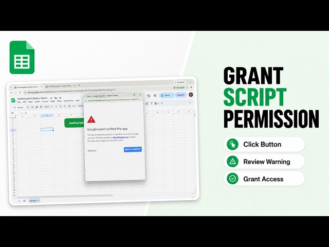 How to Create a First-time Authorization Button in Google Sheets