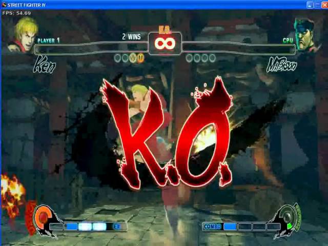 ken me vs m.bison cpu hardest 7 round  on street fighter 4