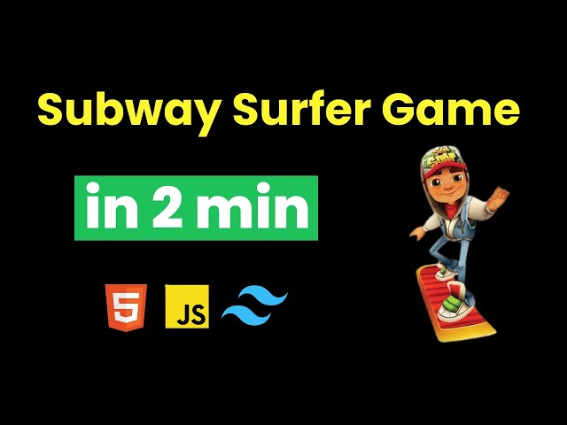 I Build Subway Surfer Game  in 2 min Using Javascript & Tailwind css & Html