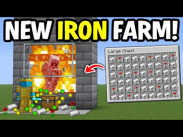 EASY Iron Farm in Minecraft 26.2+ (+600 Iron Per Hour)