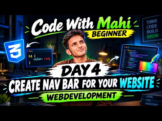 Day4 | create nav bar for your website/ programing / webdevelopment 👑/ 100 days of code 