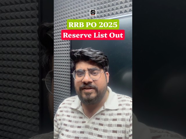 RRB PO 2025 Reserve List Out 🔥 #rrbpo #reservelist #drishtibanking